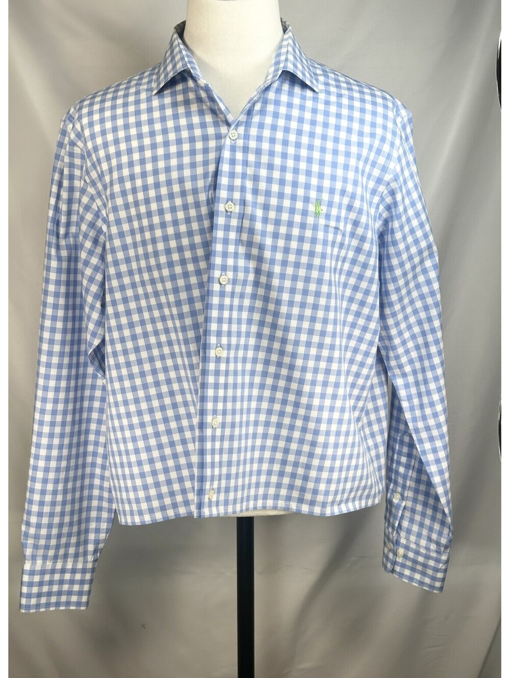 Polo Ralph Lauren No Iron Checked Button Up Blue Mens XL